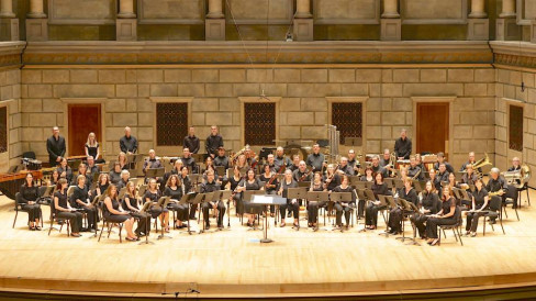 Music Educators Wind Ensemble on stage in Kodak Hall