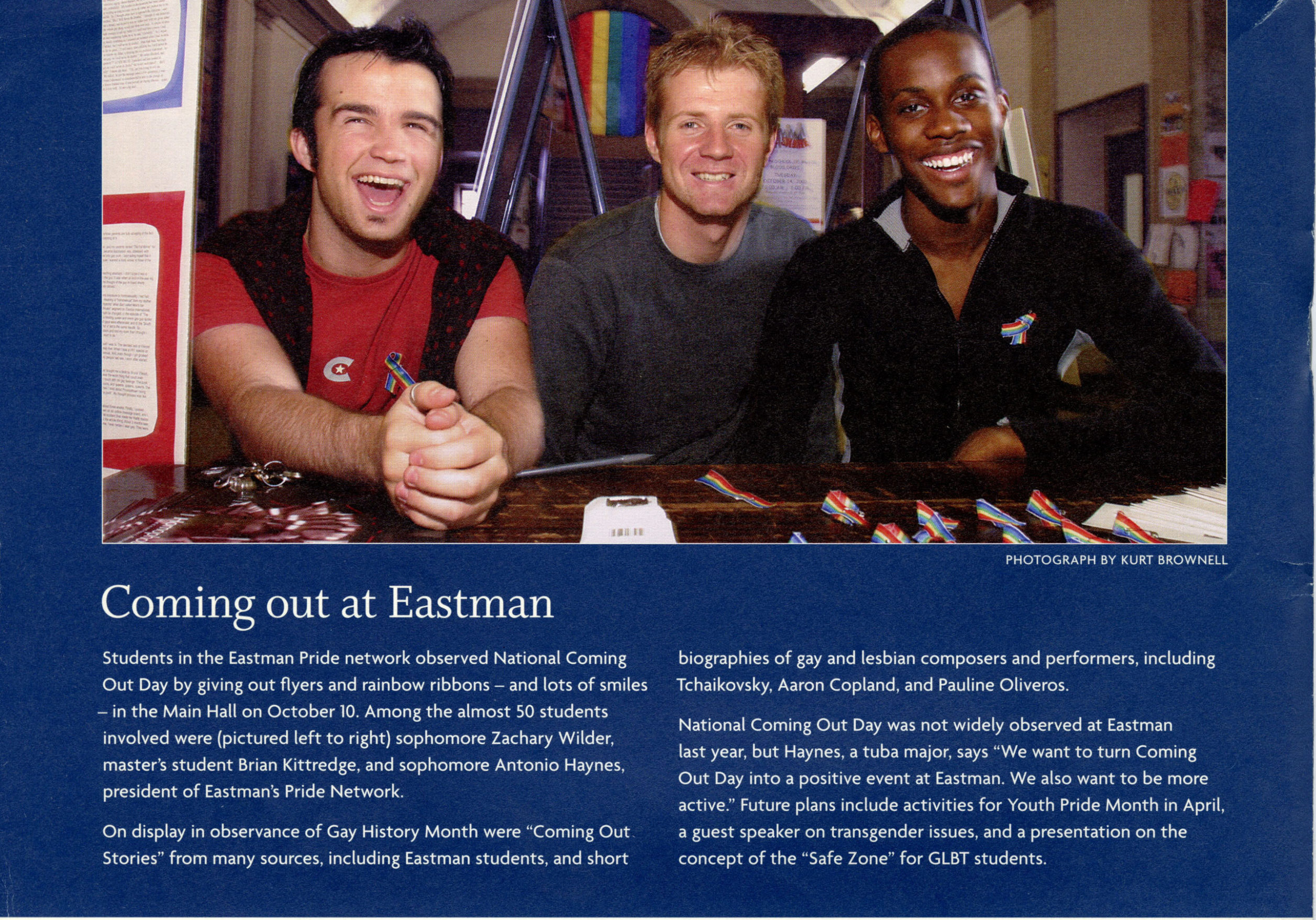 alt text: Eastman Notes, vol. 22, no. 1, December, 2003. Photo on back cover.