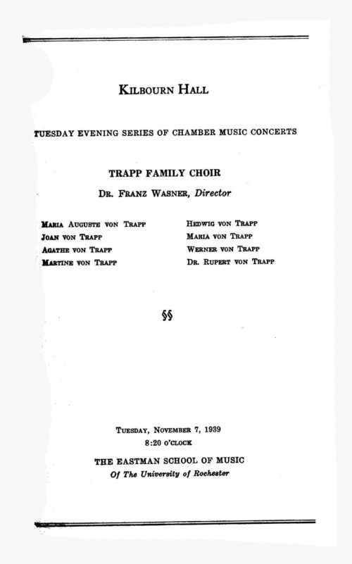 1939 November 7 von Trapp Family Choir_Page_1