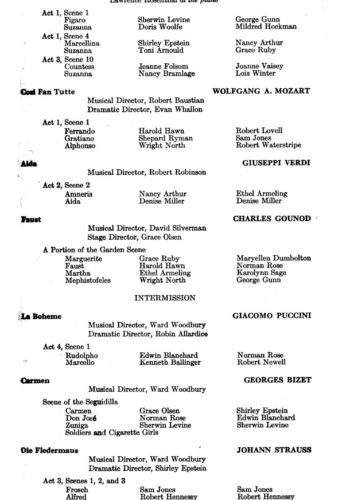 1947 November 10 and 11 Opera Showcase