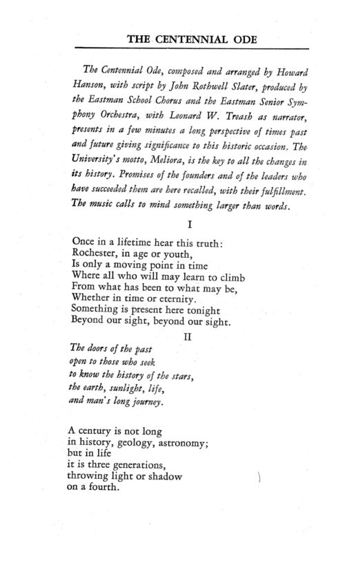 1950 November 6 UR Centennial Ode by Howard Hanson_Page_2