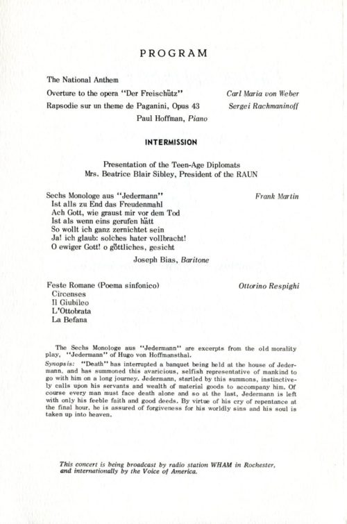 1970 October 23 United Nations Concert page 2