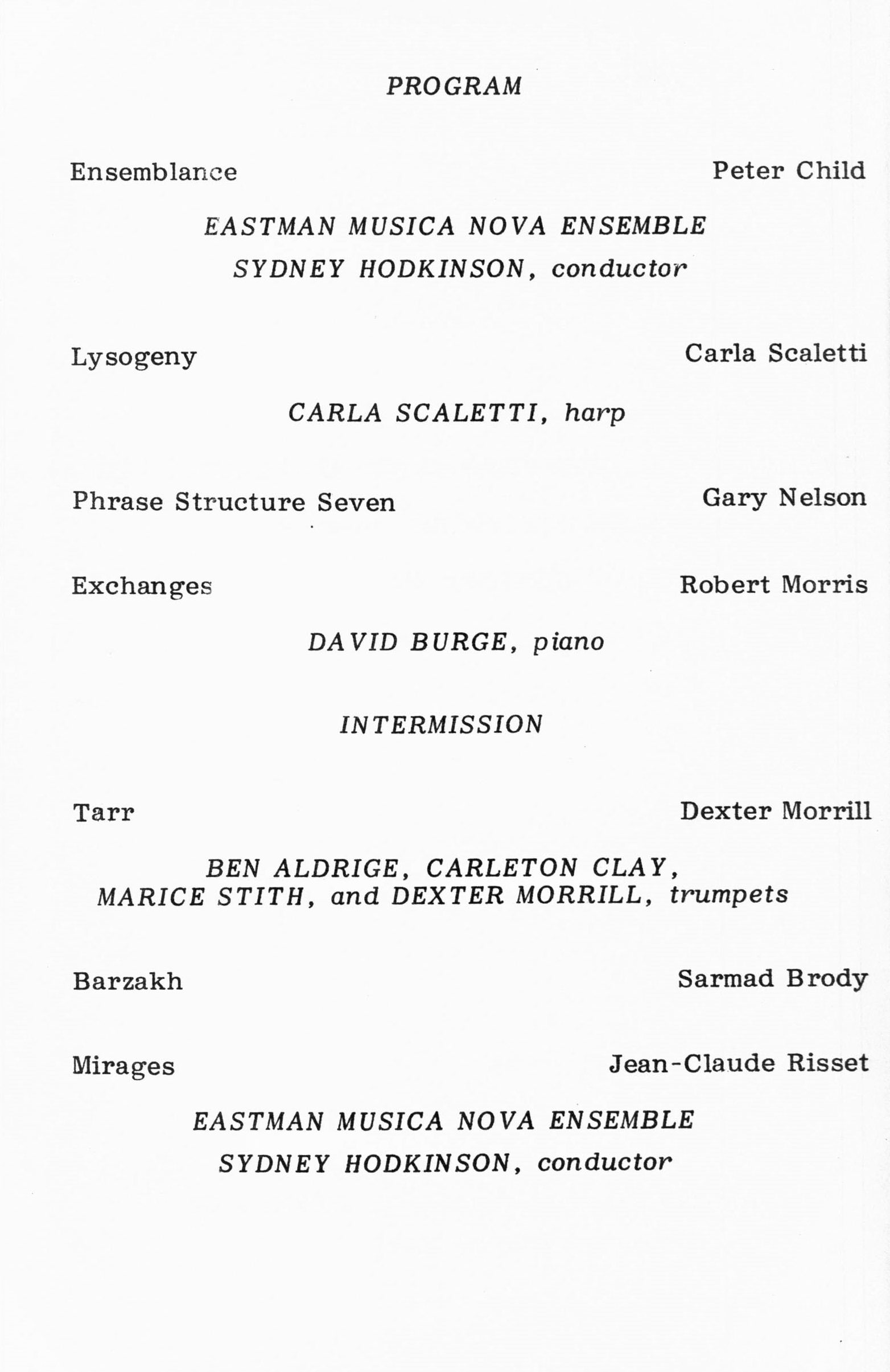1983 ICMC Concert III program, page 02