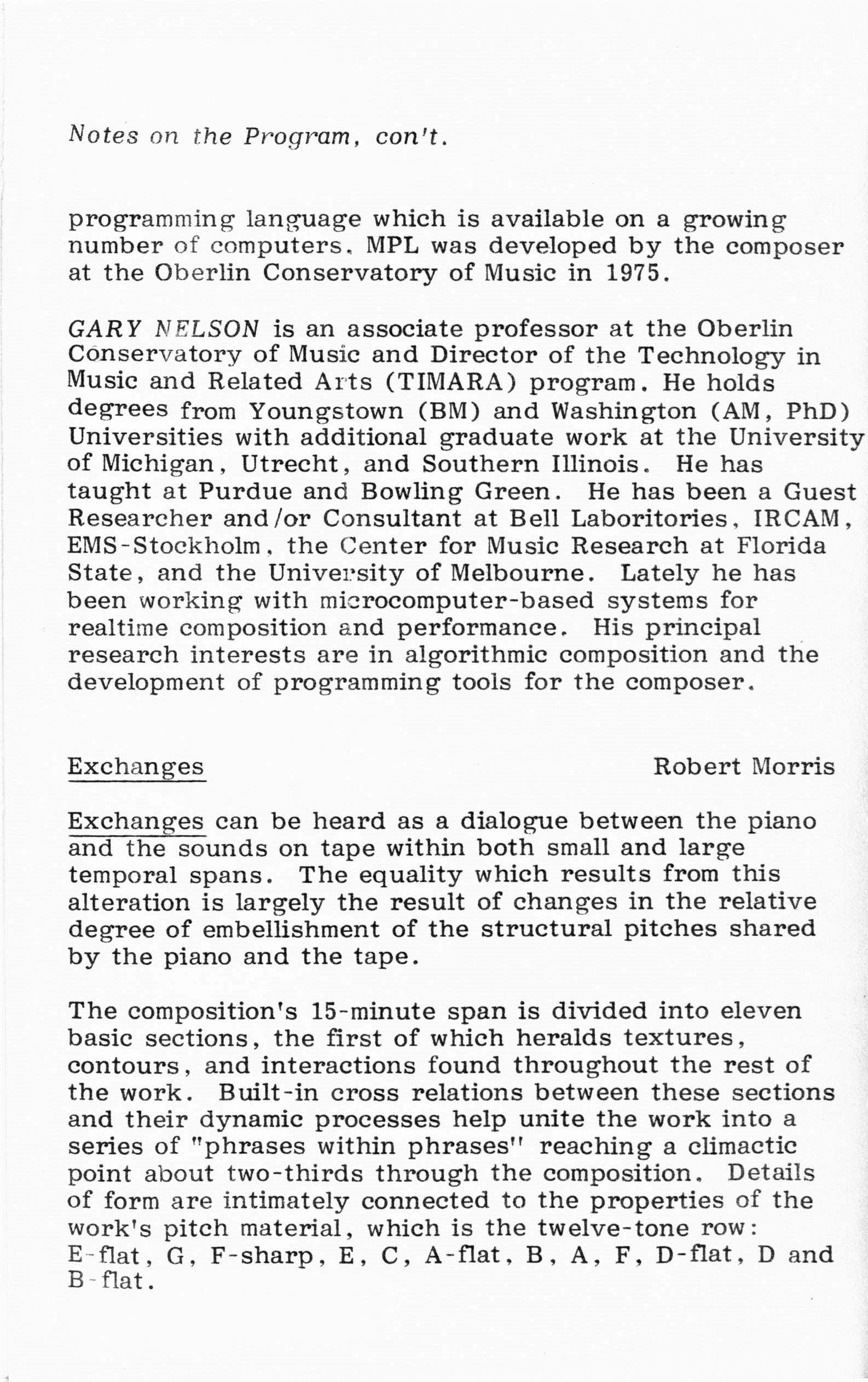 1983 ICMC Concert III program, page 06