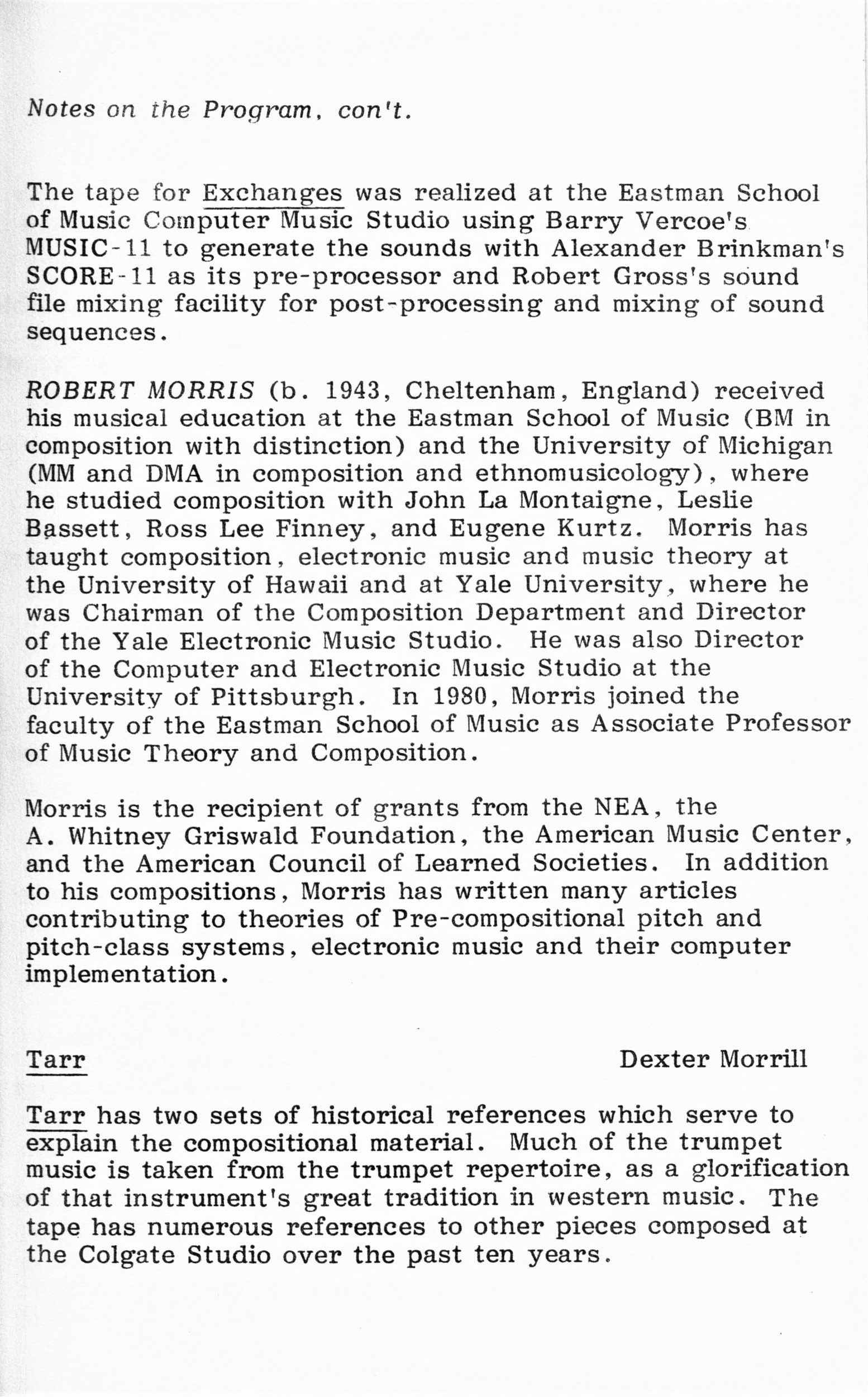 1983 ICMC Concert III program, page 07