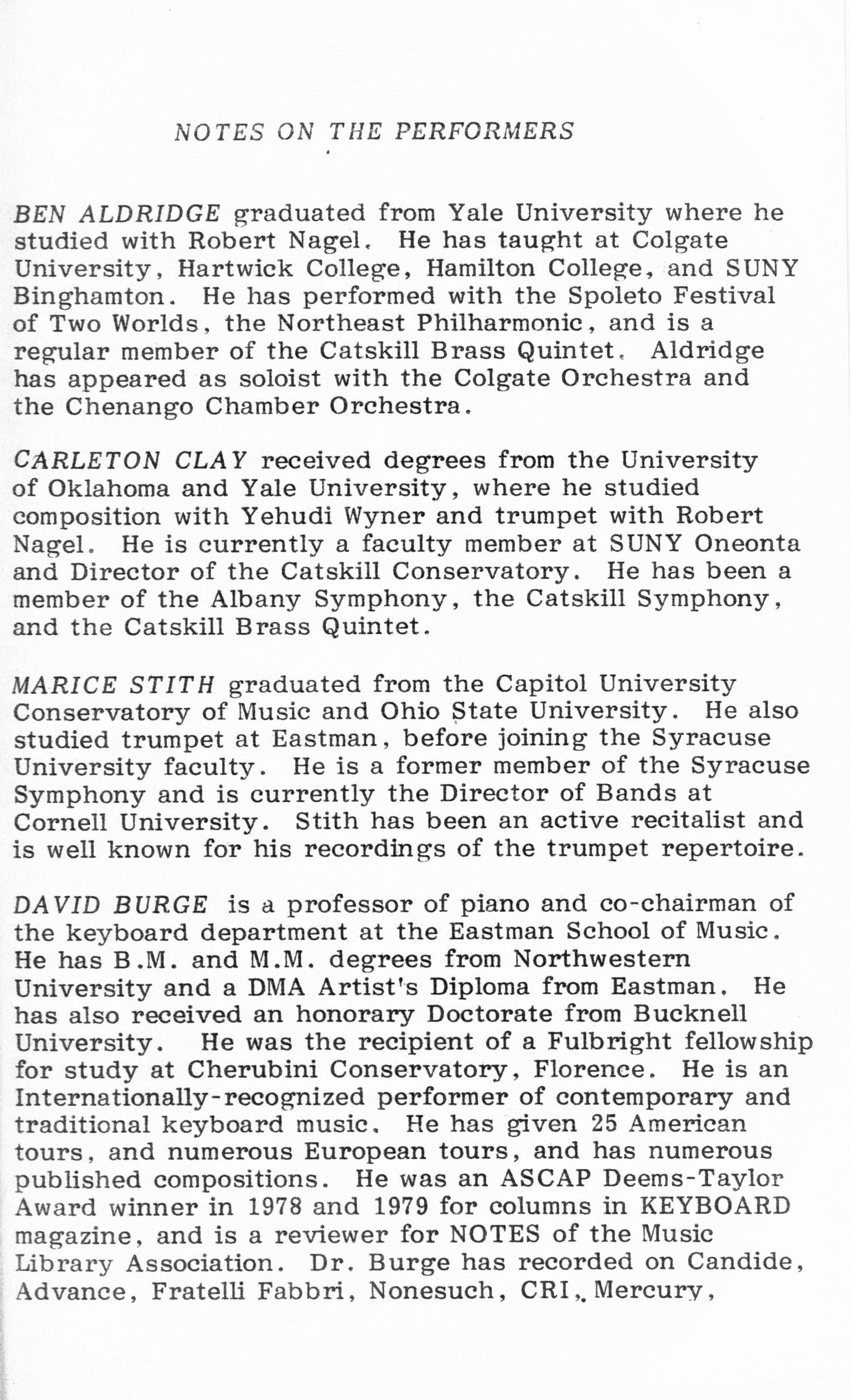1983 ICMC Concert III program, page 11