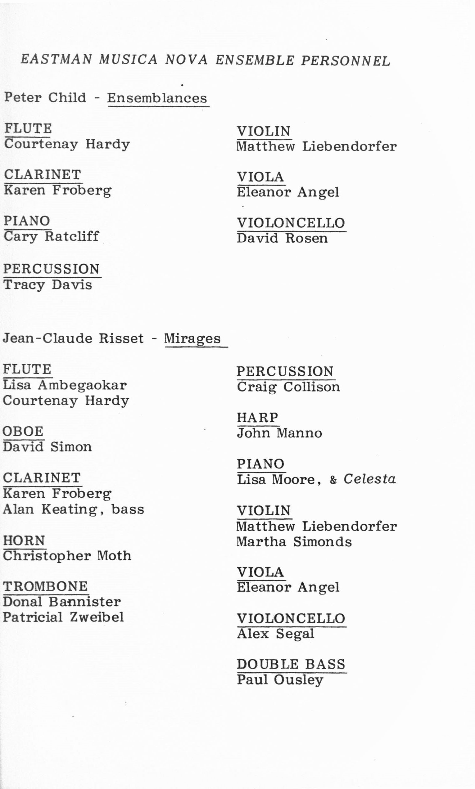 1983 ICMC Concert III program, page 13