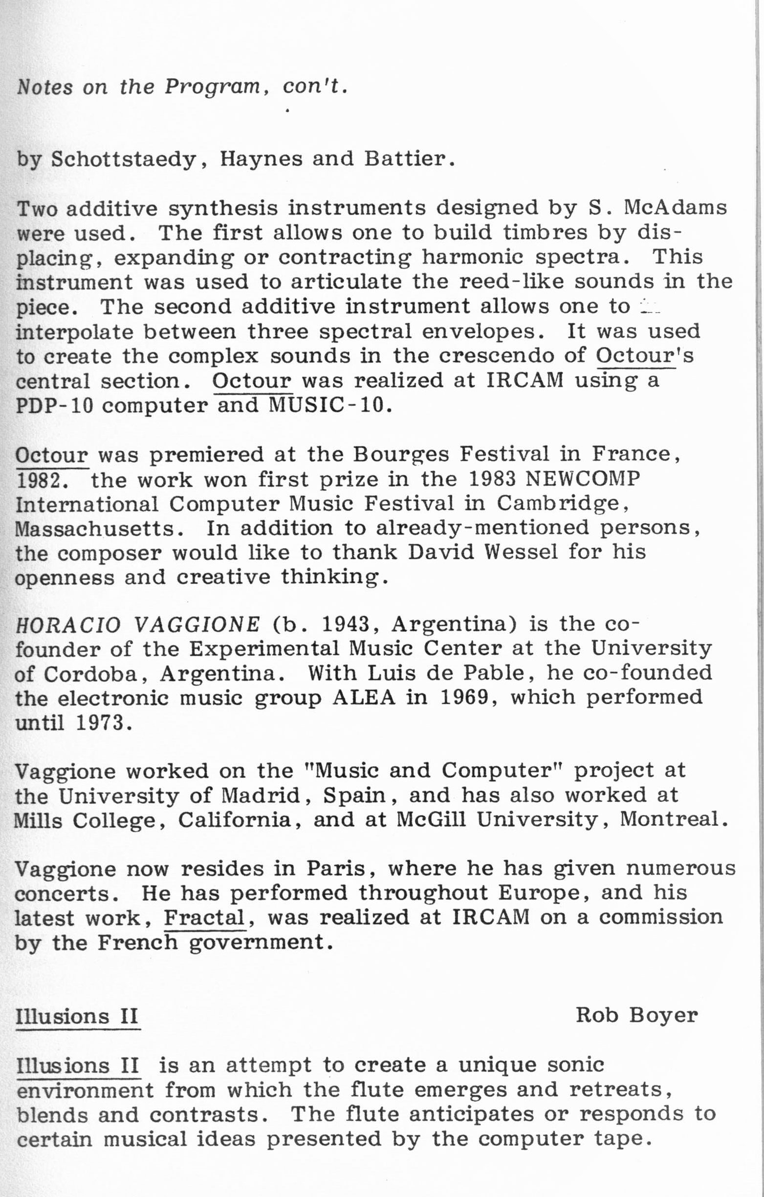 1983 ICMC Concert IV program, page 09