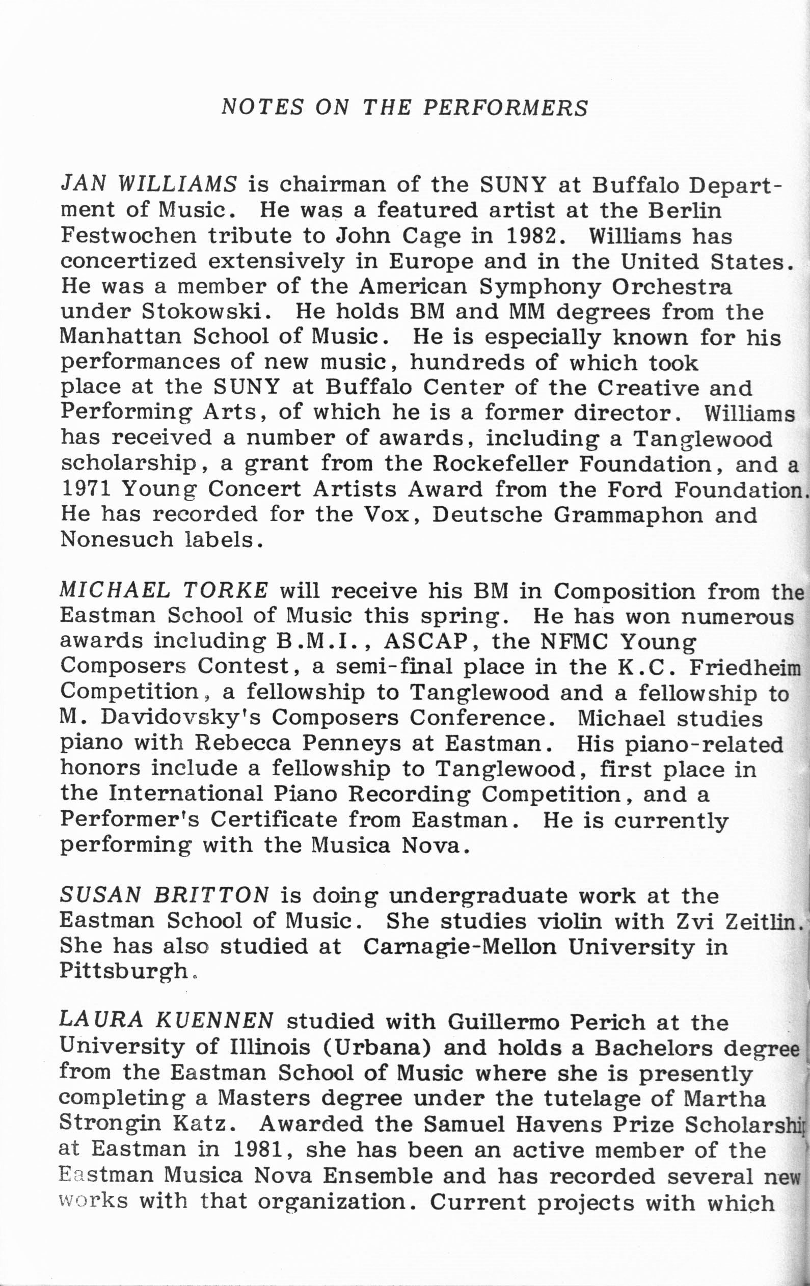 1983 ICMC Concert IV program, page 12