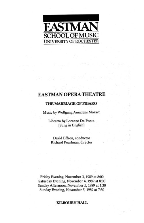 1989 November 3 EOT performs The Marriage of Figaro page 1