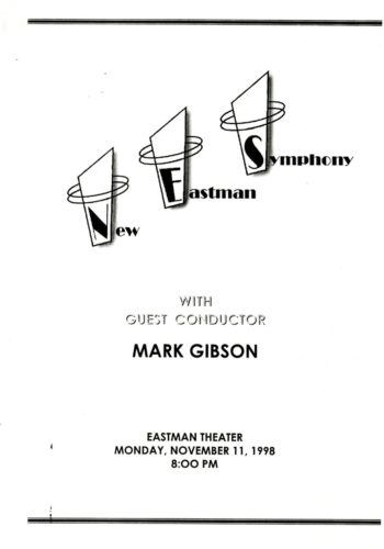 1998 November 11 New Eastman Symphony page 1