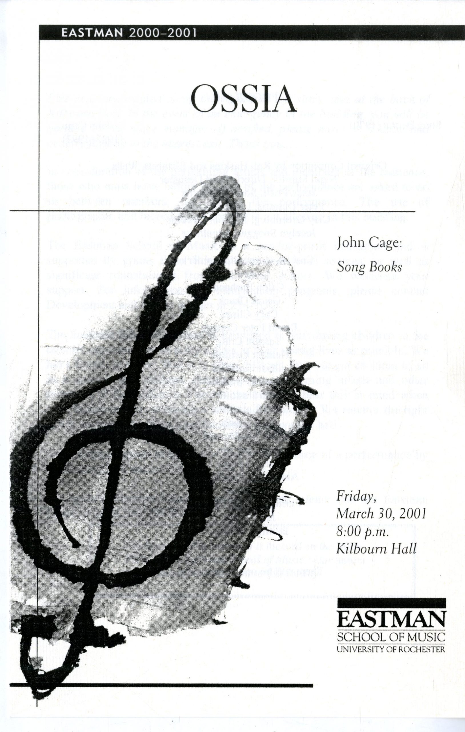 March 28th-April 3rd: OSSIA does John Cage’s Song Books