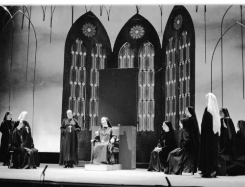 Scenes from Eastman Opera Theater’s 1969 production of Dialogues of the Carmelites, the first of five EOT productions to date.