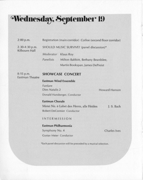 1972 September Inauguration program page 6