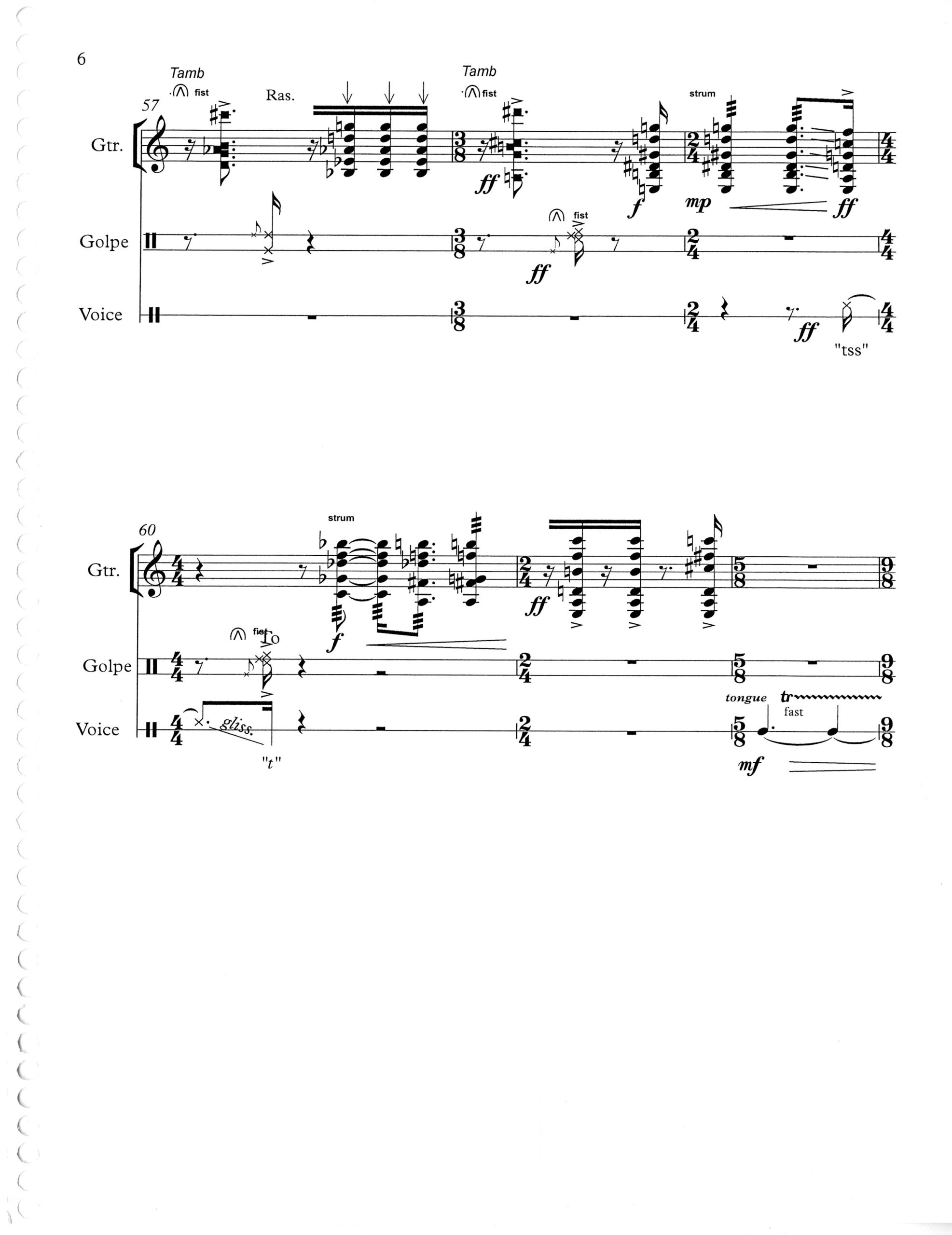 A Fire Rekindled, printed score, page 5