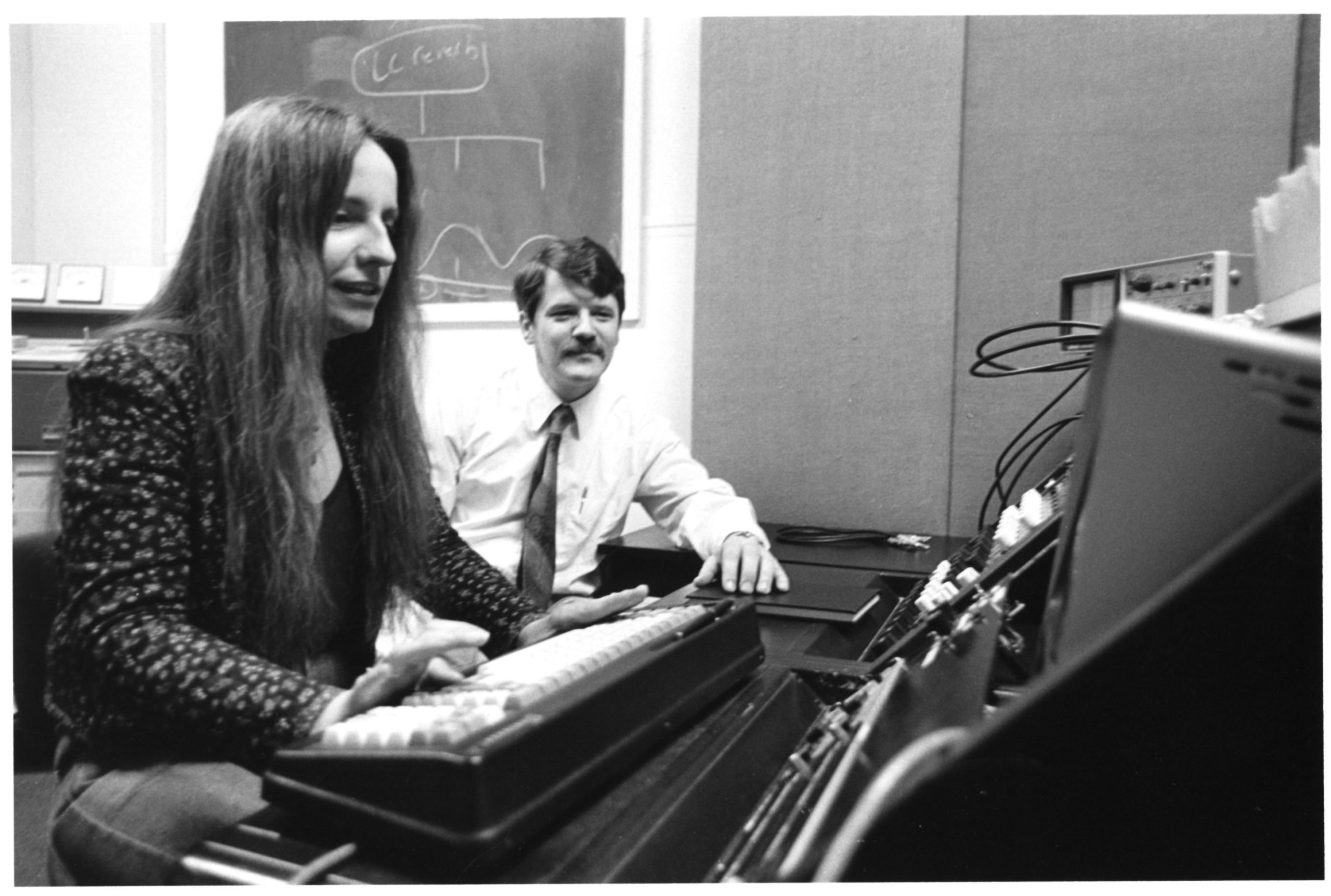 Allan Schindler with student in ECMC (April 1984)
