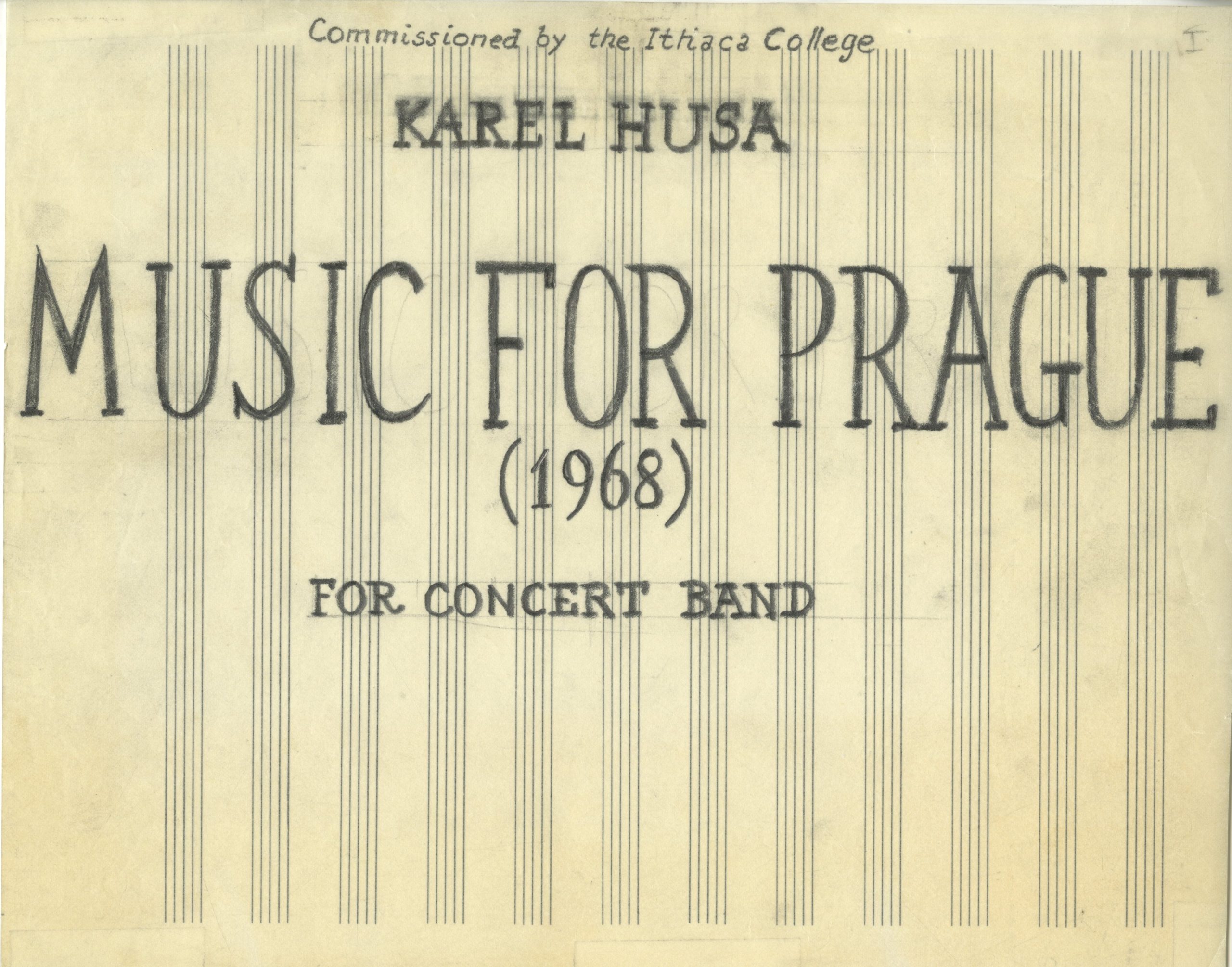 Title page for Music for Prague 1968.