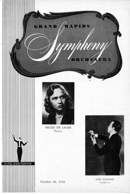 Grand Rapids Symphony 1950 October 20 cover