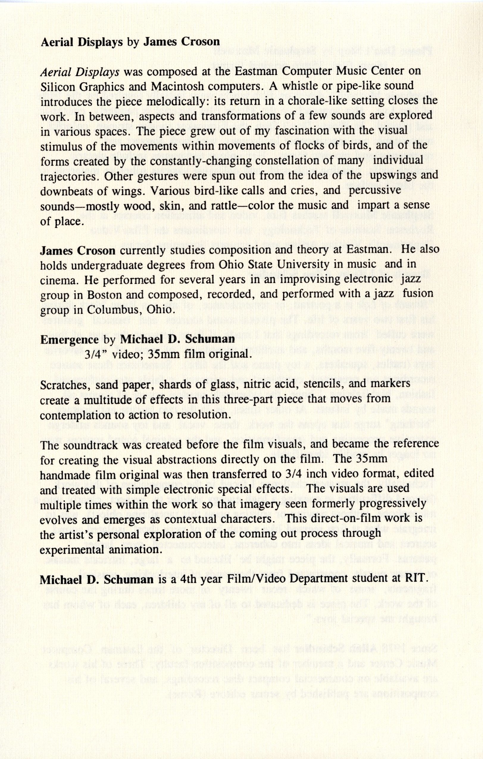 Evening of Computer Music and Films, concert program, page 08