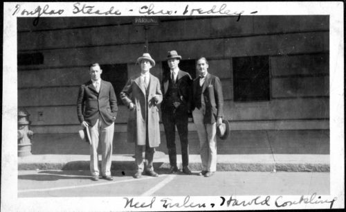 Four of the company’s original men, here seen on GibbsStreet:Douglas Steade, Charles Hedley, NeilEnslen, and Harold Conkling.