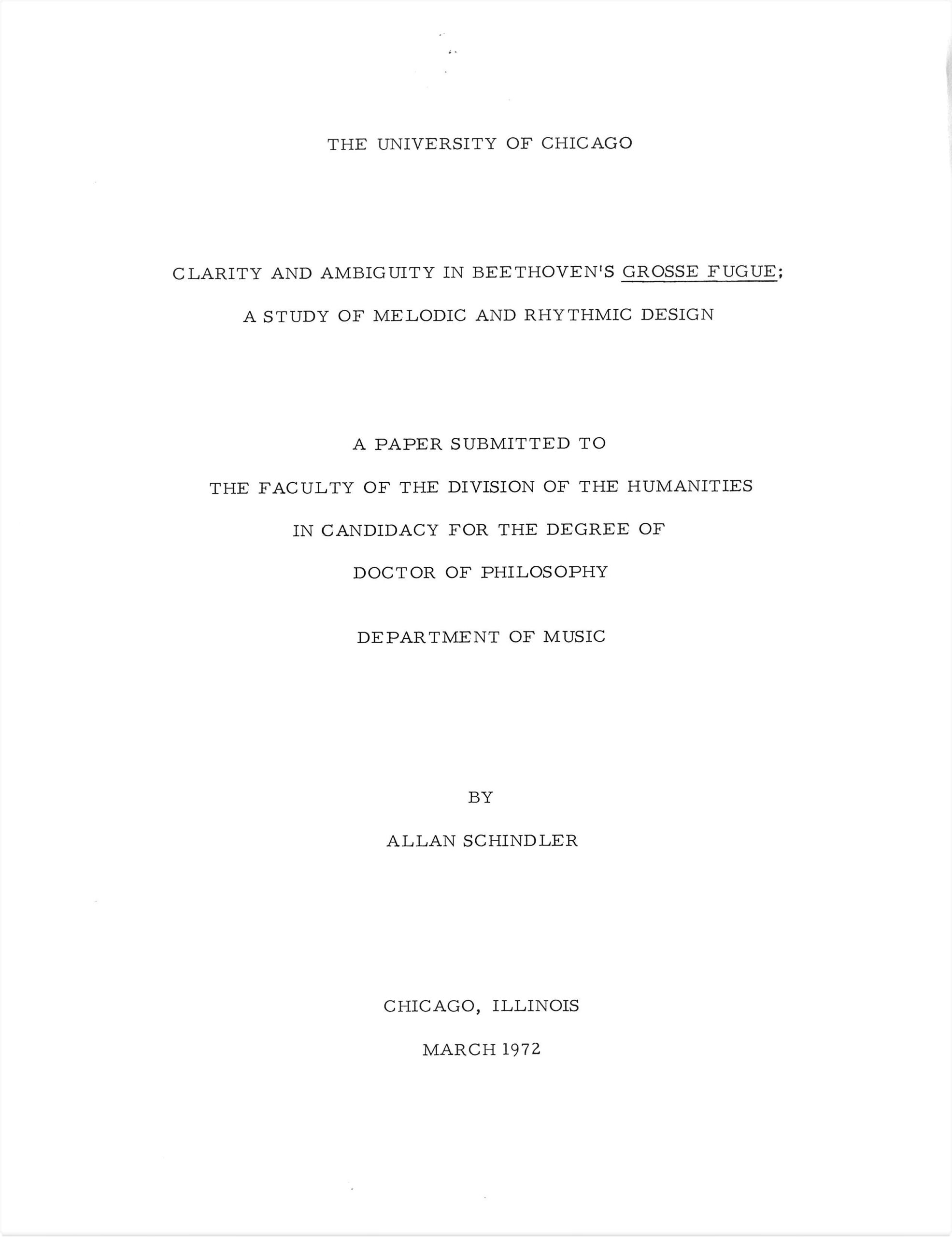 PhD paper (March 1972), title page