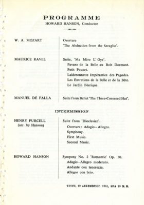 Philharmonia program Athens 19 December 1961 page 3