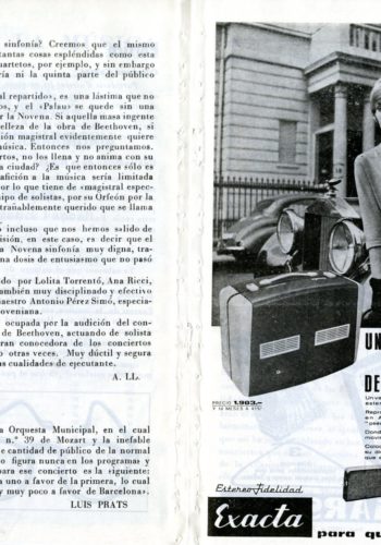 Philharmonia program Valencia 1 December 1961 page 6-7
