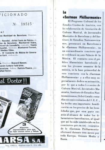 Philharmonia program Valencia 1 December 1961 page 8-9