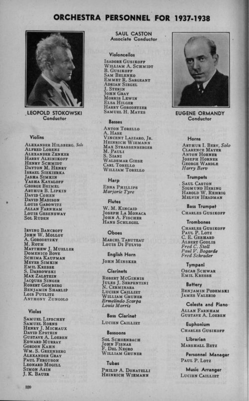 Printed program Philadelphia Orchestra December 10 and 11, 1937 page 12