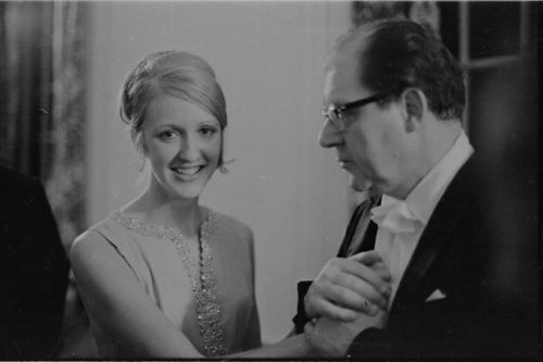 Pianist Katherine Collier, ’70, ’73 with conductor Walter Hendl