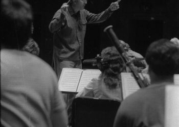 Conductor Donald Neuen on the day of the Messiah recording session, December 10th, 1983.