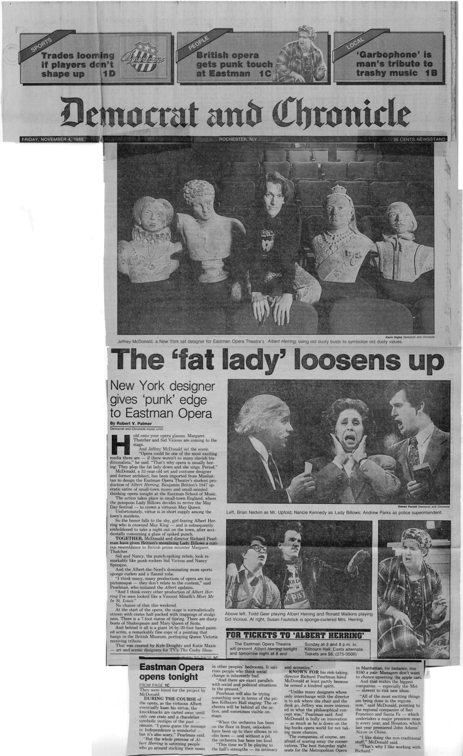 A feature article from the local press. Richard Pearlman Collection.