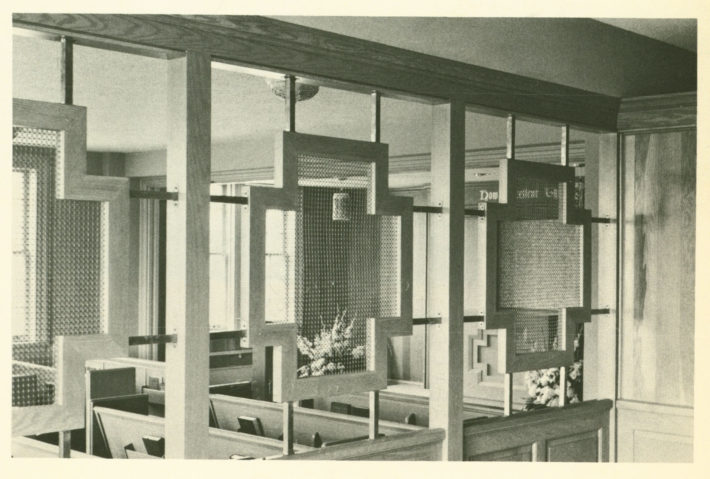 An early photo of the chapel’s interior, published in the Eastman School’s yearbook in the spring following the dedication.