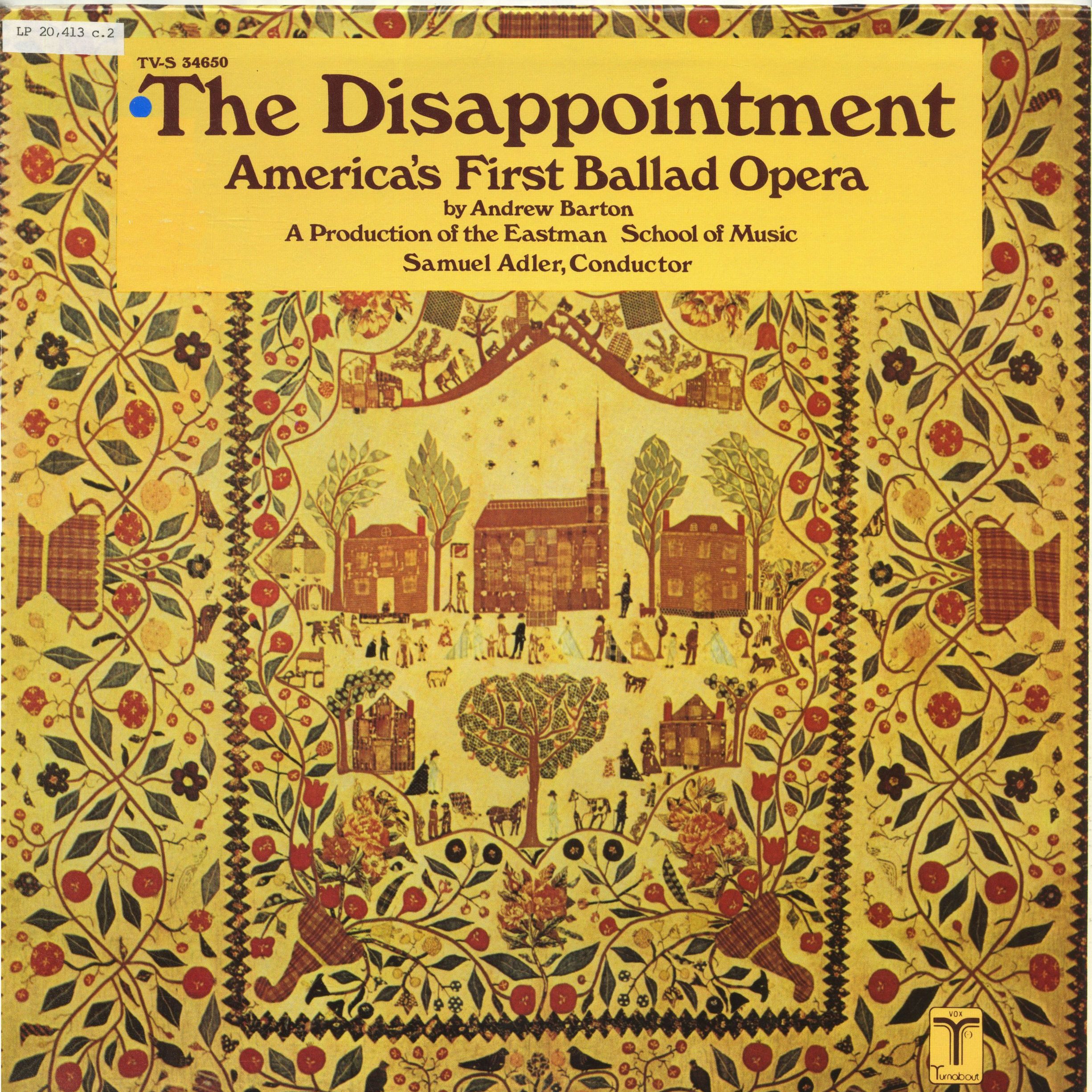 Oct 24th-30th: Reconstruction of ballad opera The Disappointment (1767)