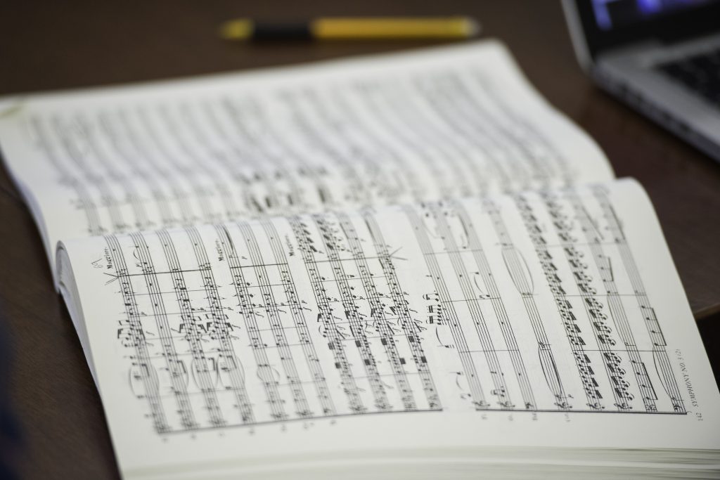 Beethoven's Symphonies class taught by Michael Ruhling at New Sibley Library, Miller Center. //  Summer classes at University of Rochester's Eastman School of Music  July 13, 2016.  // photo by J. Adam Fenster / University of Rochester