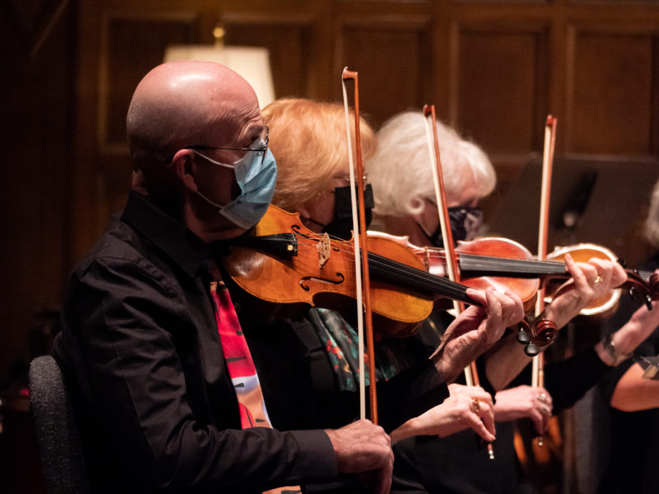 Adult chamber music group performing