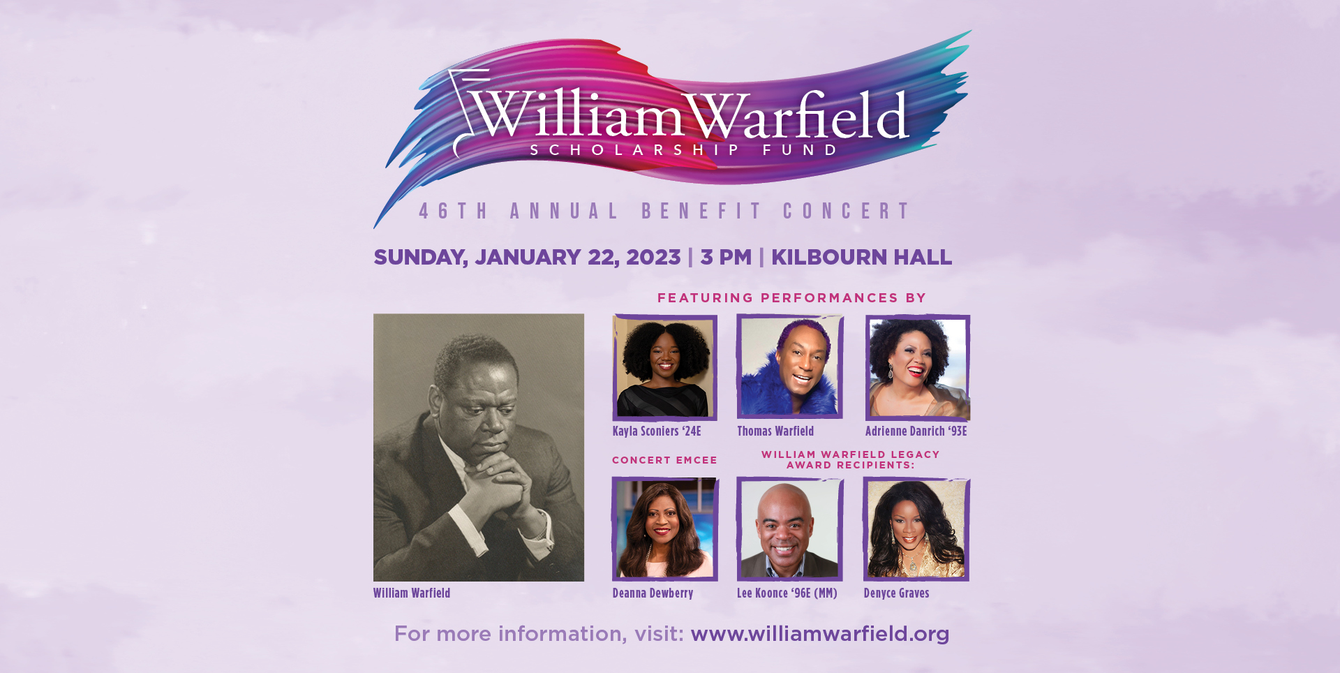 William Warfield Scholarship Fund 2023 Benefit Concert Features Eastman