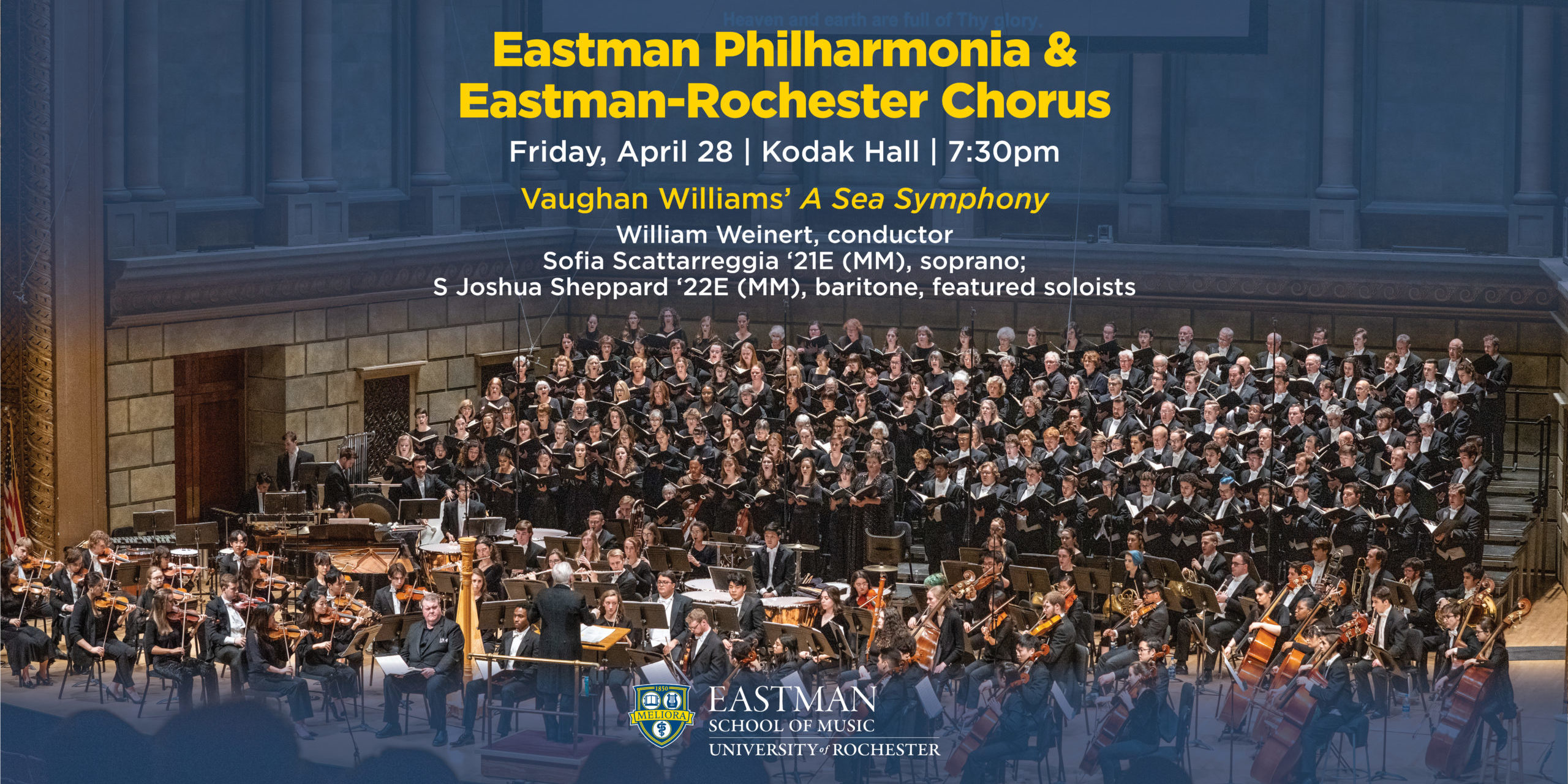 Eastman School of Music Presents Vaughan Williams’ “A Sea Symphony” on 