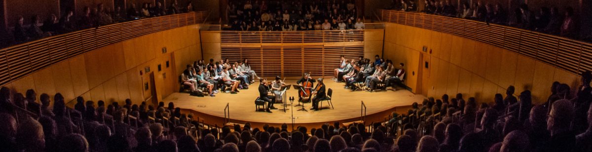 The Ying Quartet perform for a sold-out hall during the Bowdoin International Music Festival's 2023 season. Photo by Michele Stapleton.